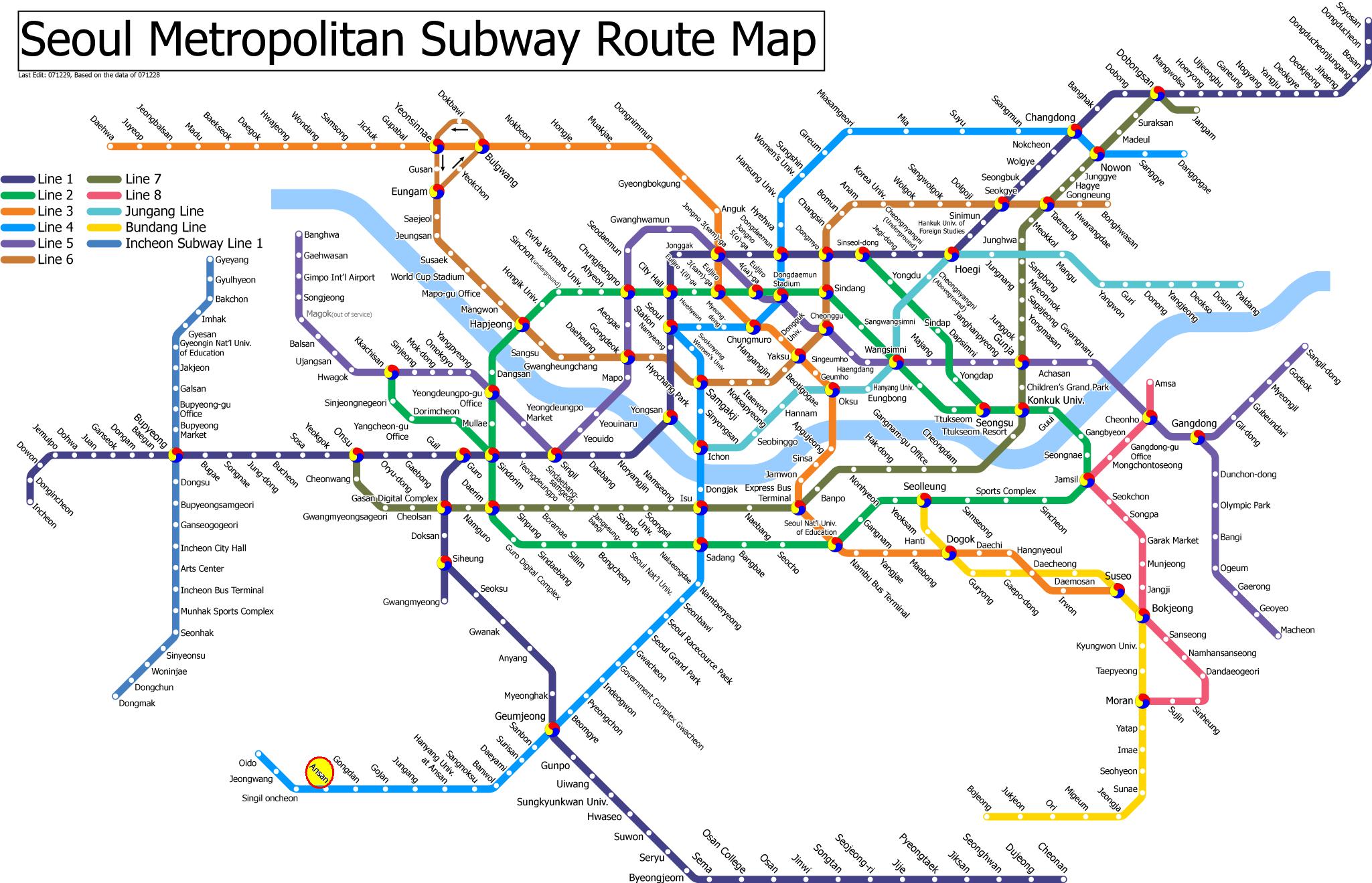 Seoul Subway Map 