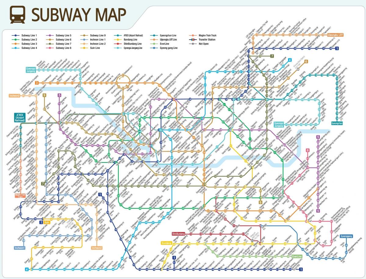 Seoul metro stations map