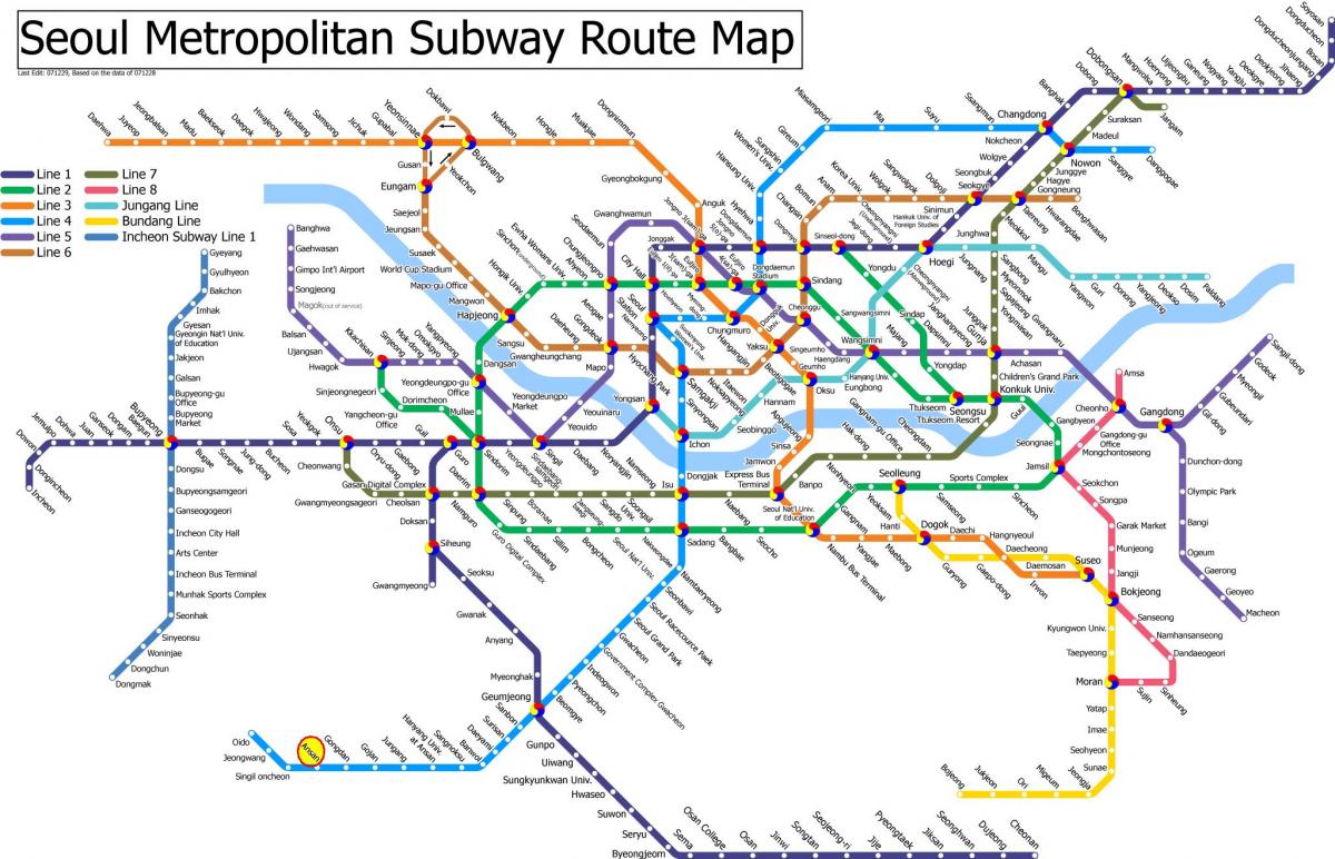 Seoul subway station map