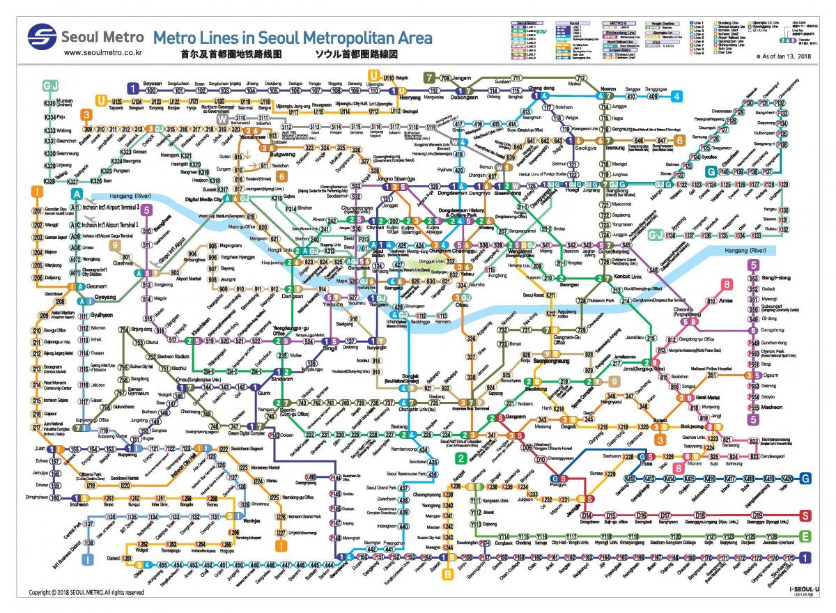 Seoul railway stations map
