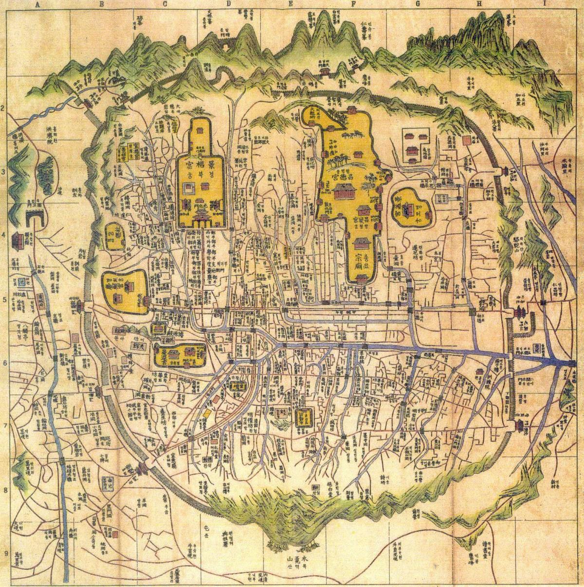 Seoul antique map